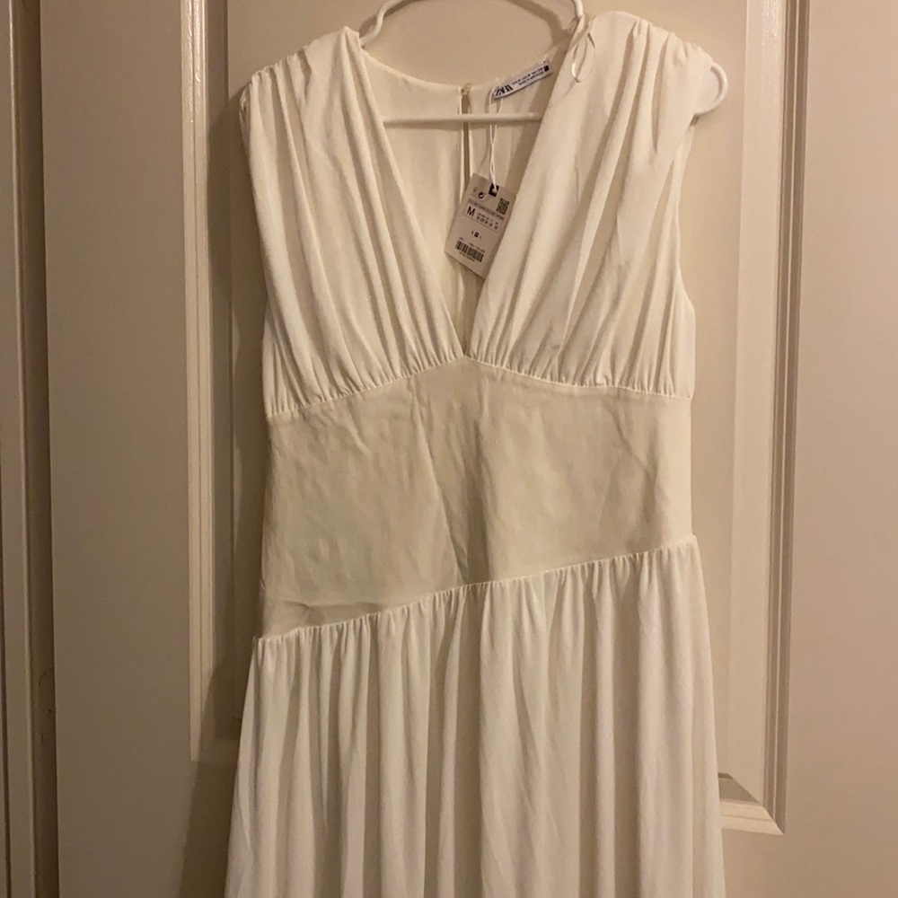Zara NWT white maxi dress
